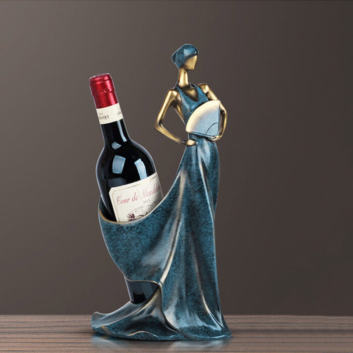Casier à vin en forme de femme, fabriqué en résine - Image 3