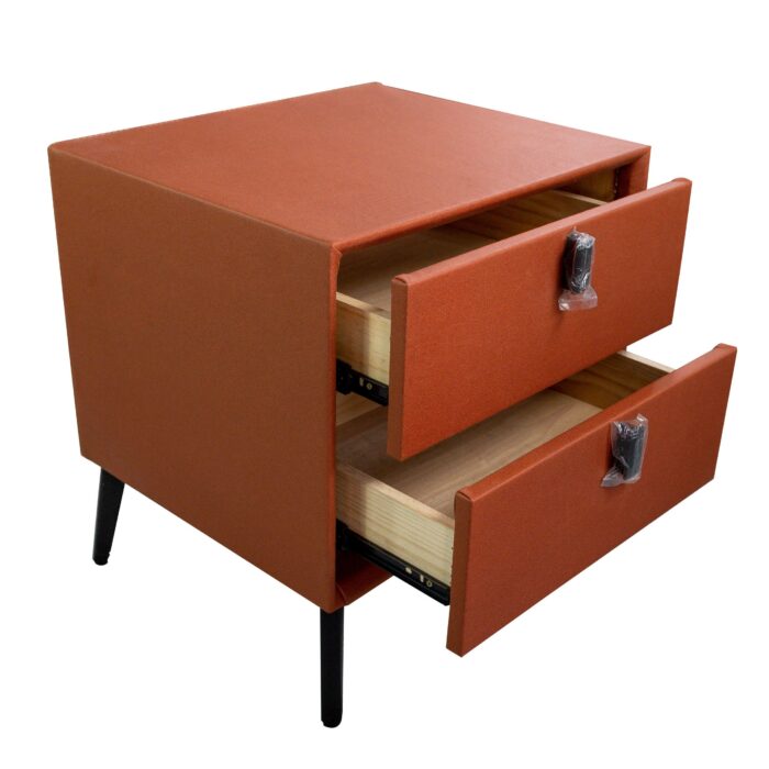 Table de chevet moderne en cuir - Image 3