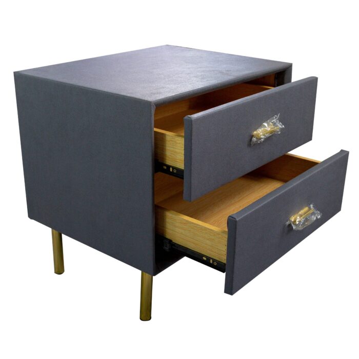 Table de chevet moderne en cuir - Image 4