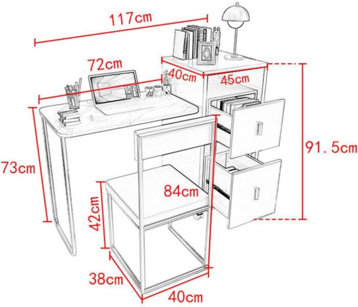 Table de bureau pliable de luxe dotée de roulettes mobiles multifonctionnelles - Image 6