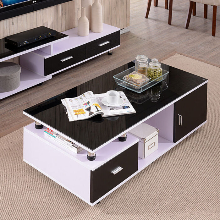 Ensemble table basse et table TV nordique de style européen - Image 2