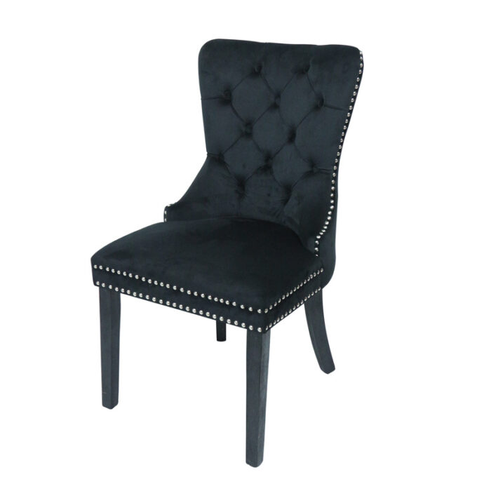 Chaise de salle à manger légère en tissu et acier inoxydable - Image 3