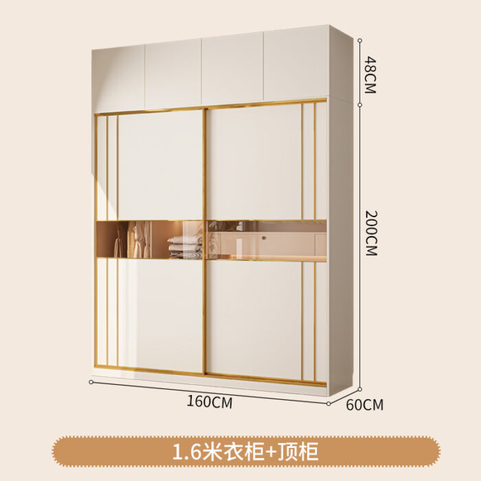 Armoire en bois massif à portes coulissantes - Image 3