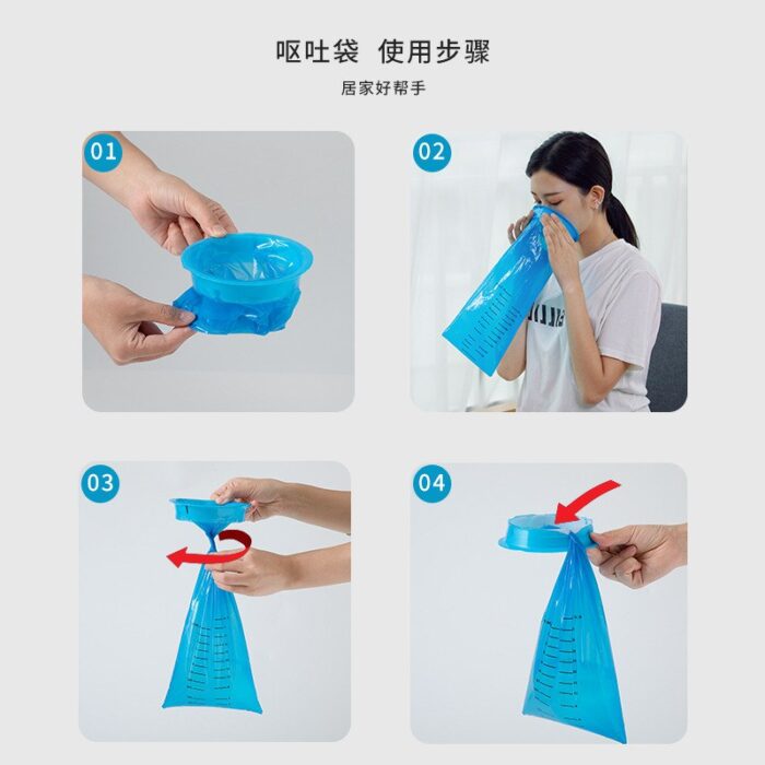 Sac à vomissements jetable pour gestion d'urgence - Image 4