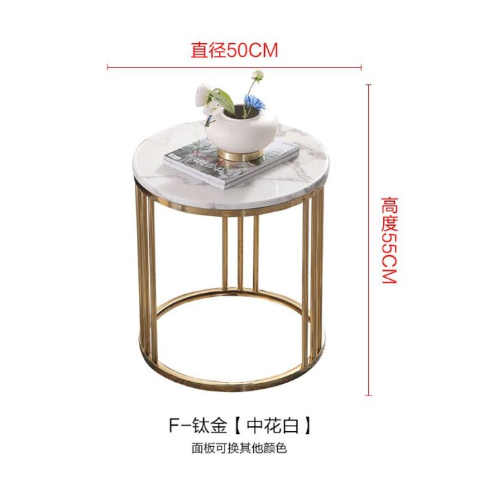 Table d'appoint ronde en marbre - Image 3