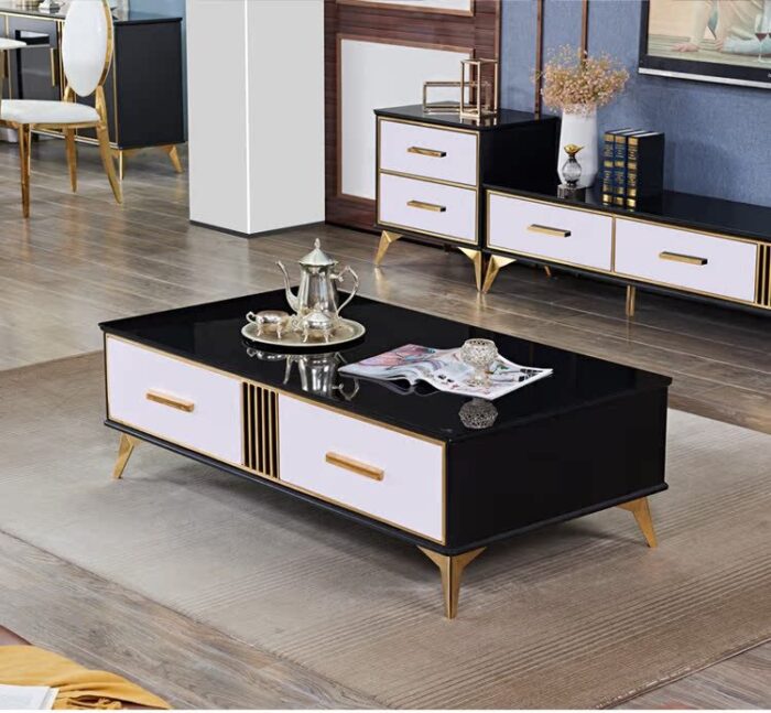 Table basse de luxe créative en acier inoxydable - Image 2