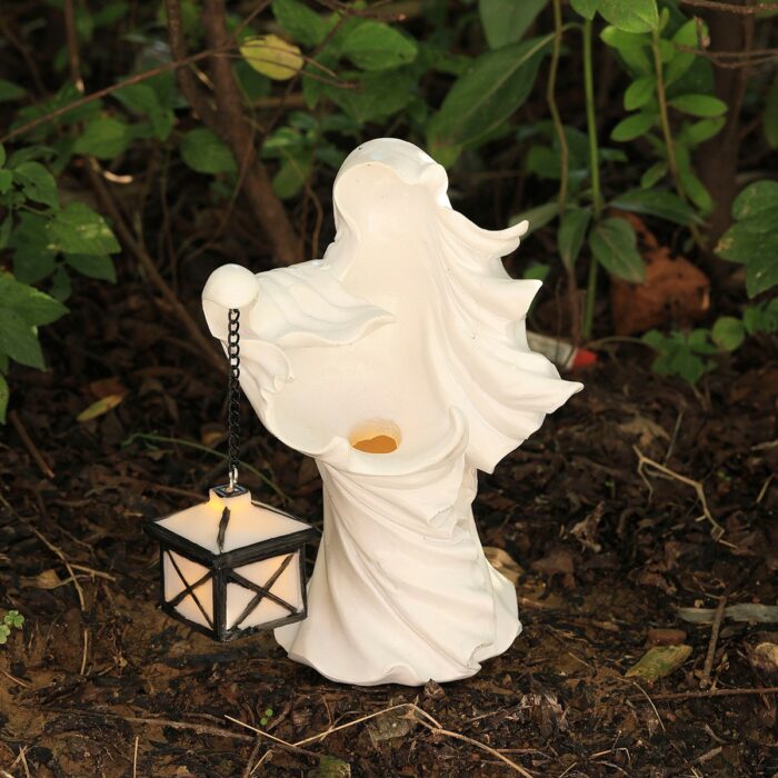 Lampe à vent en robe blanche pour cour de jardin européenne et américaine