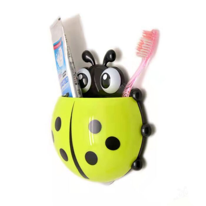 Support à brosses à dents coccinelle avec ventouse puissante - Image 3