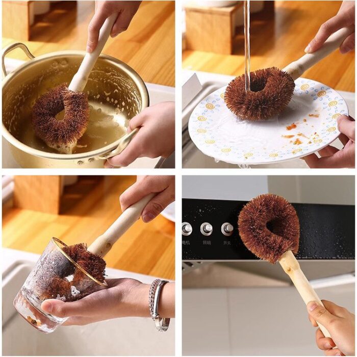 Brosse en fibres de coco pour nettoyer les casseroles - Image 4