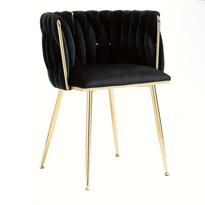 Chaise en tissu de velours avec pieds en inox - Image 5