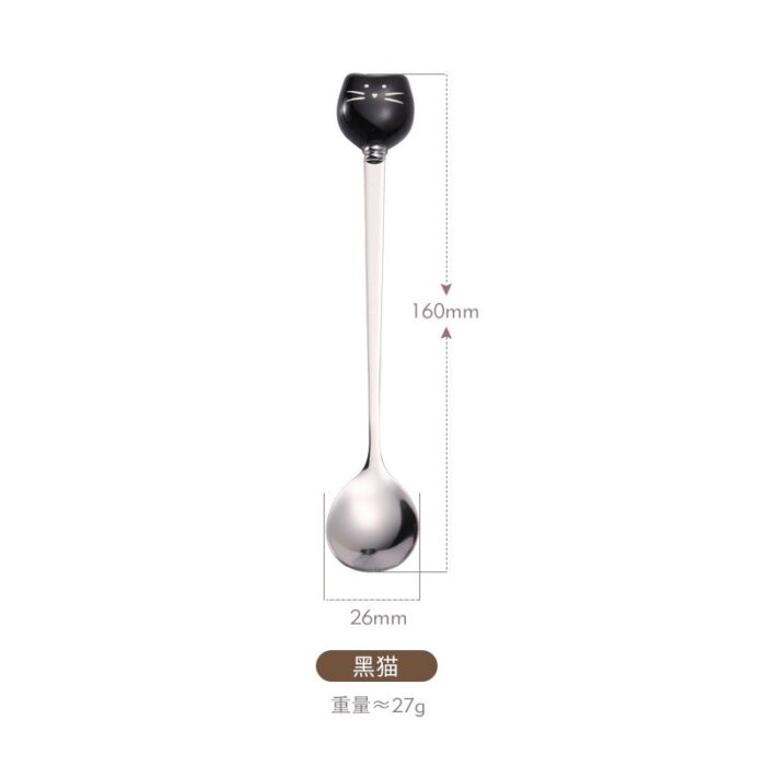 Cuillère créative en céramique et acier inoxydable - Image 4