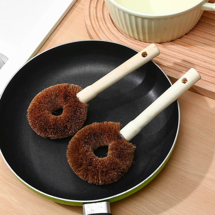 Brosse en fibres de coco pour nettoyer les casseroles - Image 2