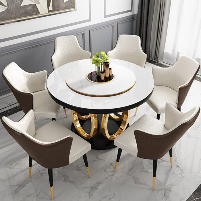 Table Rond mobilier multifonctionnel avec plateau tournant - Image 5