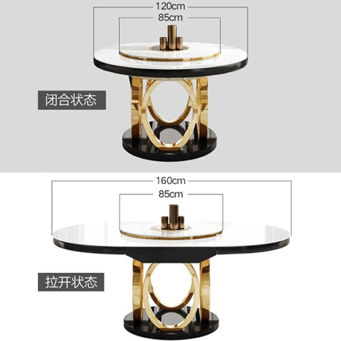 Table Rond mobilier multifonctionnel avec plateau tournant - Image 4