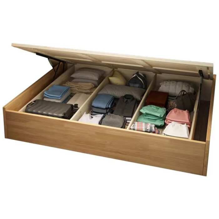 Lit tatami nordique simple en bois massif - Image 4