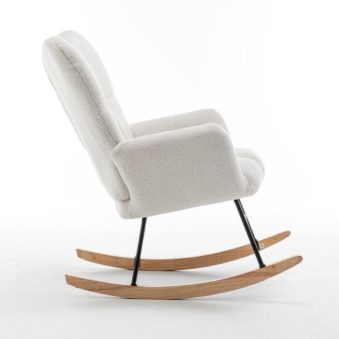 Chaise à bascule en peau d'agneau balcon - Image 2